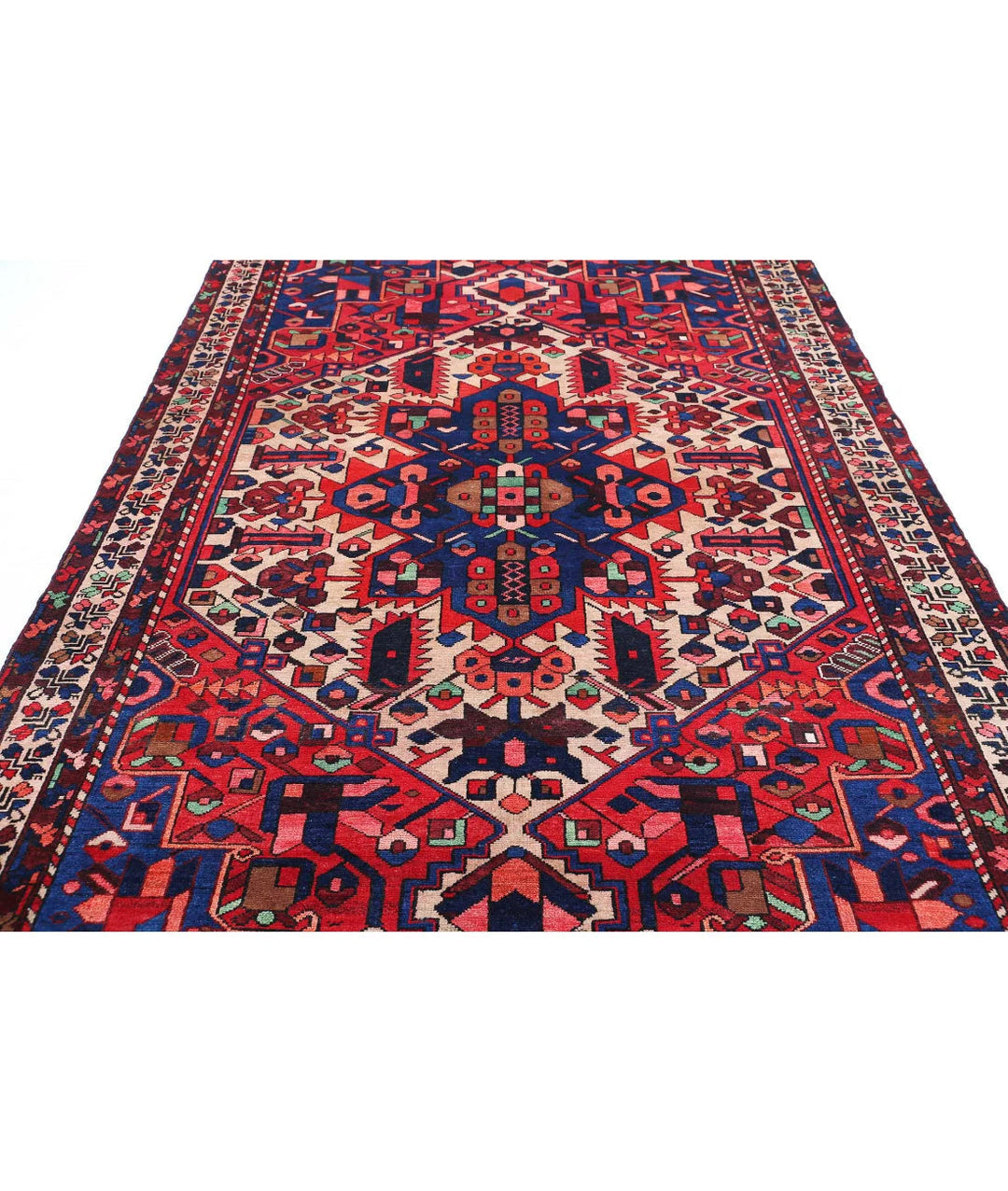 Persian Bakhtiari Rug 6' 7" x 10' 2" Hand-Knotted | No. AT74161