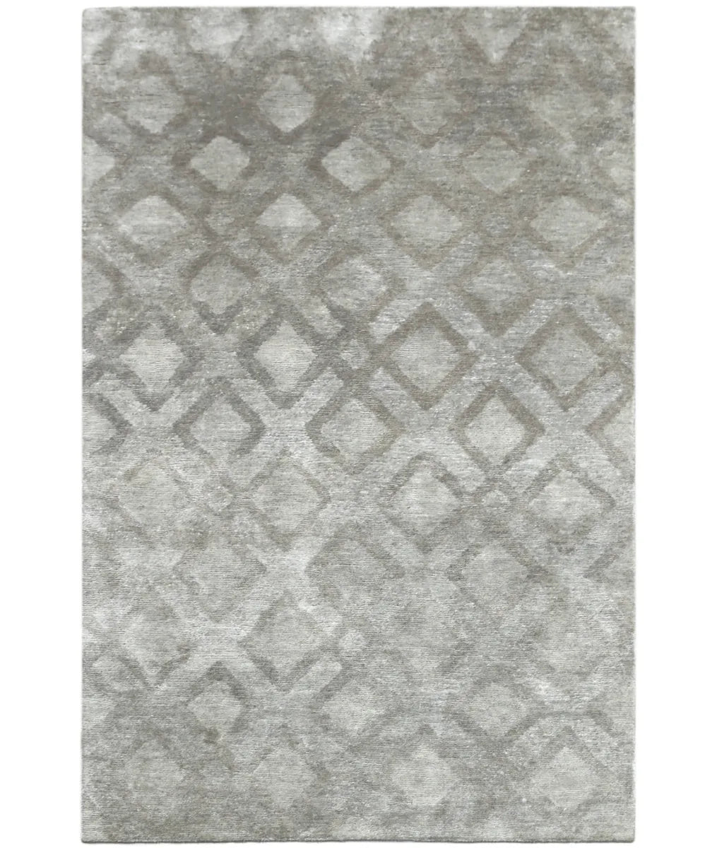 Hand Knotted Tibetan Roscoe Viscose Linen & Cotton Rug 5' 0" x 8' 0" - No. AT74253