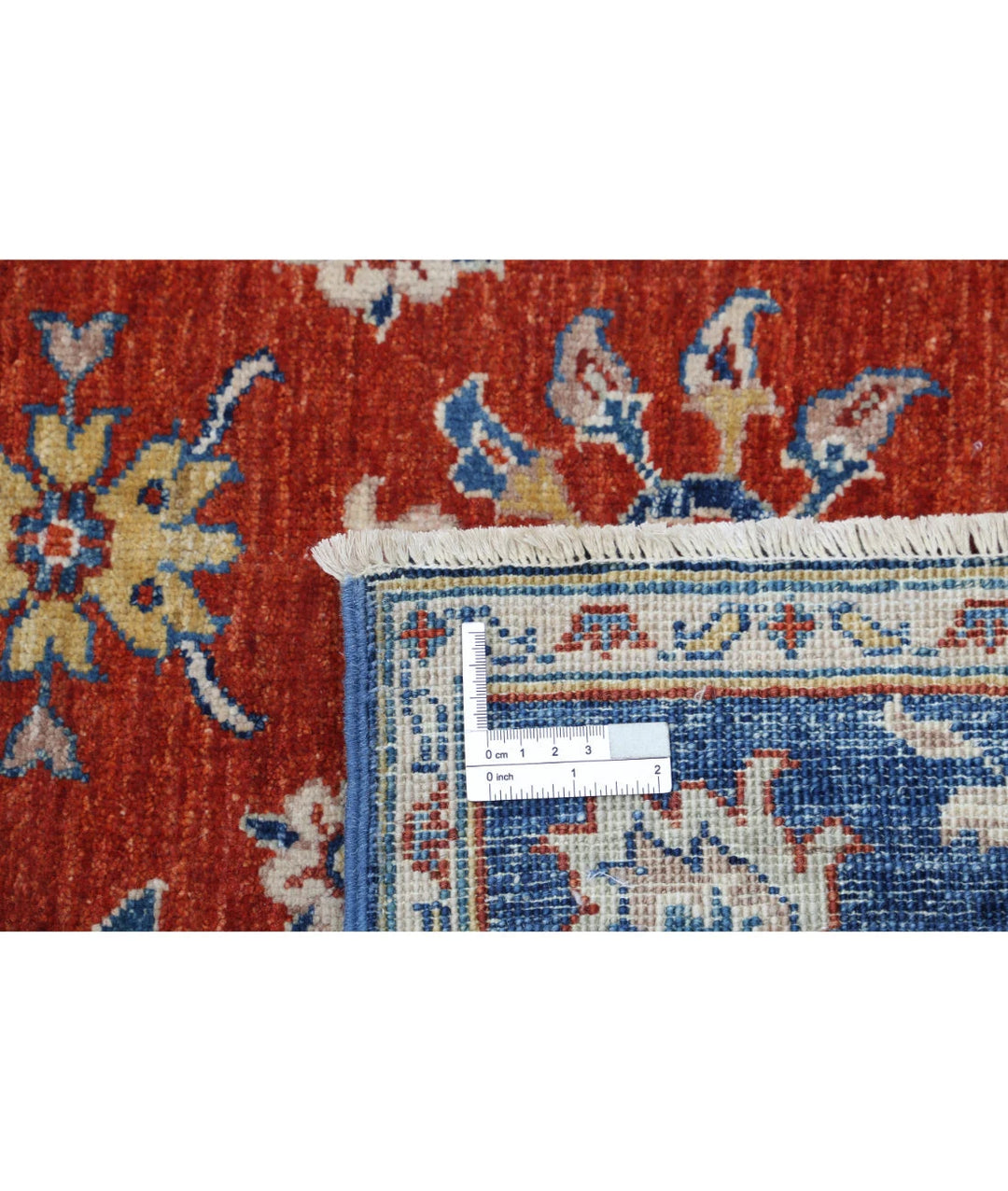Rust Afghan Ziegler Rug 4' 0" x 5' 9" Hand-Knotted | No. AT74293