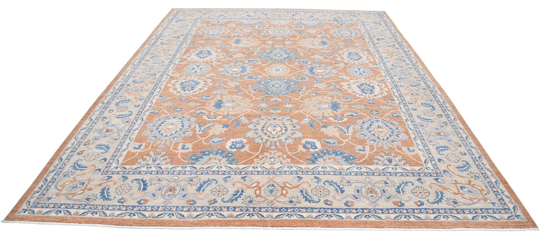 Afghan Sultanabad Rug 8' 11" x 11' 8" Hand-Knotted | No. AT74358