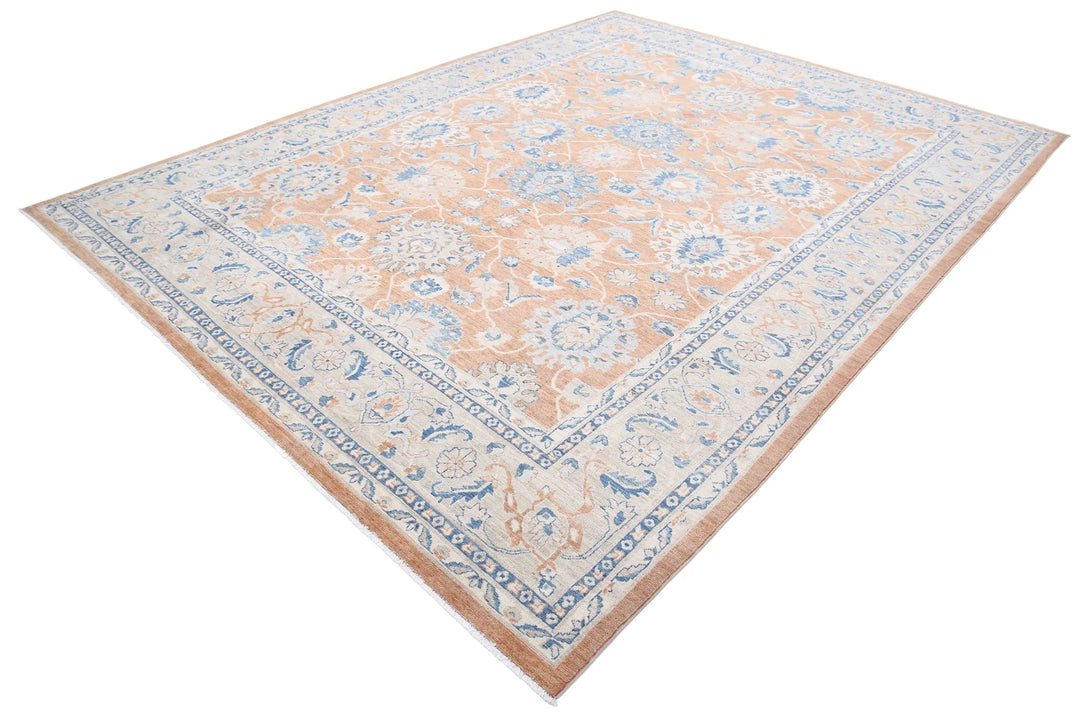 Afghan Sultanabad Rug 8' 11" x 11' 8" Hand-Knotted | No. AT74358