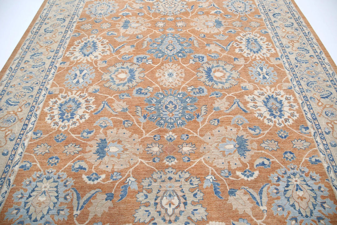 Afghan Sultanabad Rug 8' 11" x 11' 8" Hand-Knotted | No. AT74358