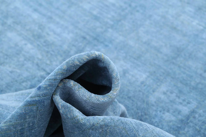 Blue Afghan Overdye Rug 7' 9" x 11' 0" Hand-Knotted | No. AT74412