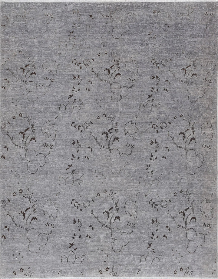 Grey Afghan Oriental Rug 6' 5" x 8' 1" Hand-Knotted | No. AT74492
