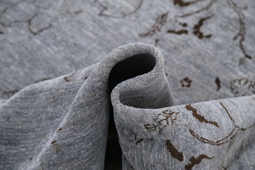 Grey Afghan Oriental Rug 6' 5" x 8' 1" Hand-Knotted | No. AT74492