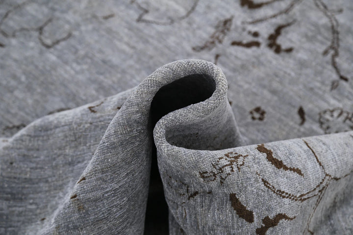 Grey Afghan Oriental Rug 6' 5" x 8' 1" Hand-Knotted | No. AT74492
