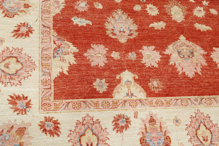 Afghan Ziegler Rug 7' 9" x 8' 2" Hand-Knotted | No. AT74517