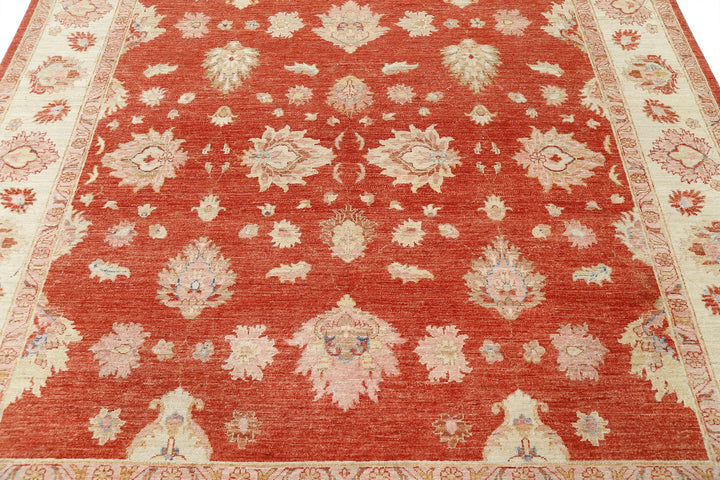 Afghan Ziegler Rug 7' 9" x 8' 2" Hand-Knotted | No. AT74517
