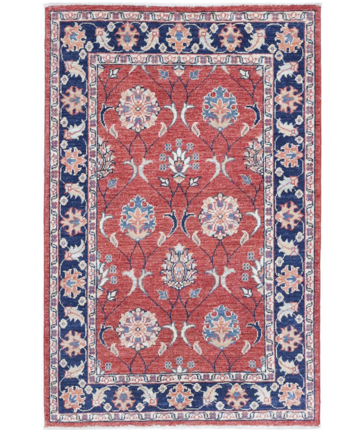 Afghan Ziegler Rug 2' 9" x 4' 2" Hand-Knotted | No. AT74616