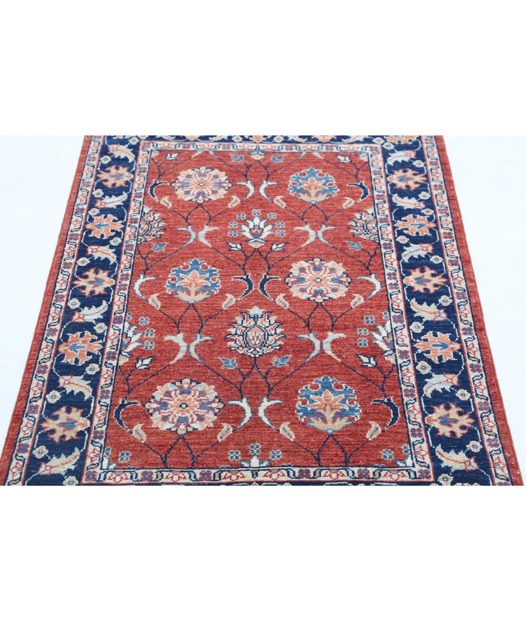 Afghan Ziegler Rug 2' 9" x 4' 2" Hand-Knotted | No. AT74616
