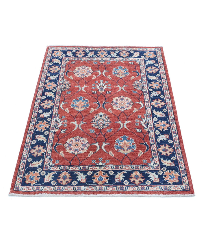 Afghan Ziegler Rug 2' 9" x 4' 2" Hand-Knotted | No. AT74616