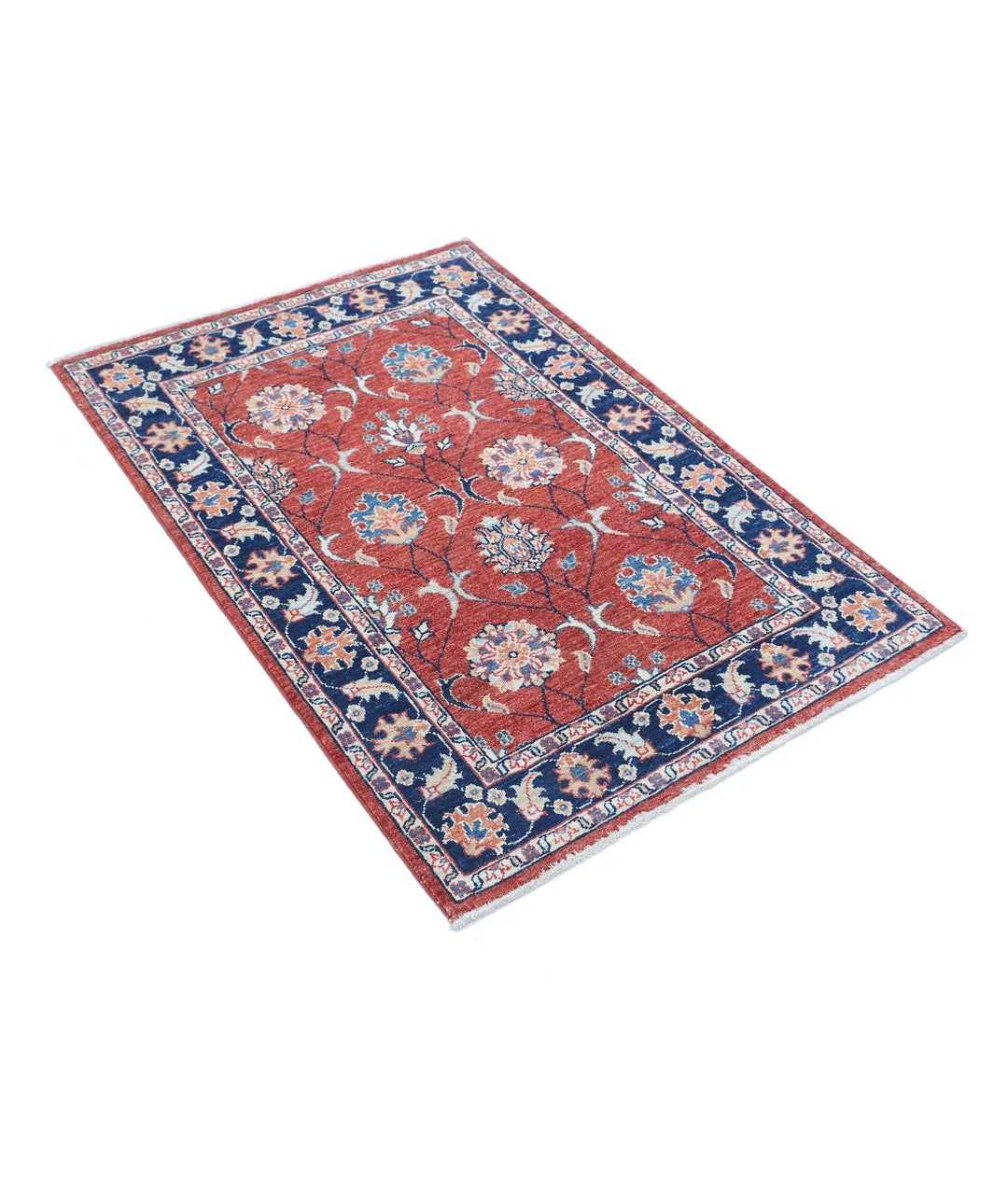 Afghan Ziegler Rug 2' 9" x 4' 2" Hand-Knotted | No. AT74616