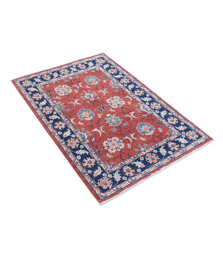 Afghan Ziegler Rug 2' 9" x 4' 2" Hand-Knotted | No. AT74616