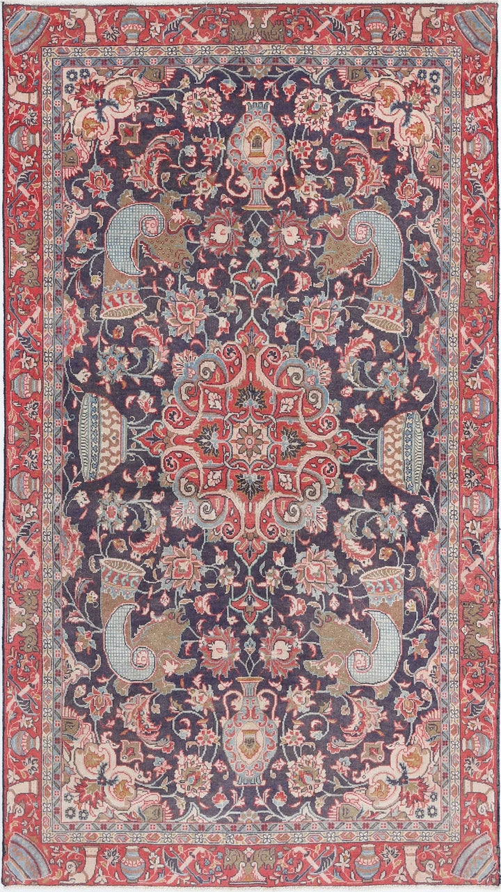 Persian Tabriz Rug 3' 3" x 6' 10" Hand-Knotted | No. AT74656