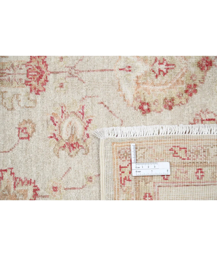 Ivory Afghan Serenity Rug 3' 10" x 5' 5" Hand-Knotted | No. AT74776