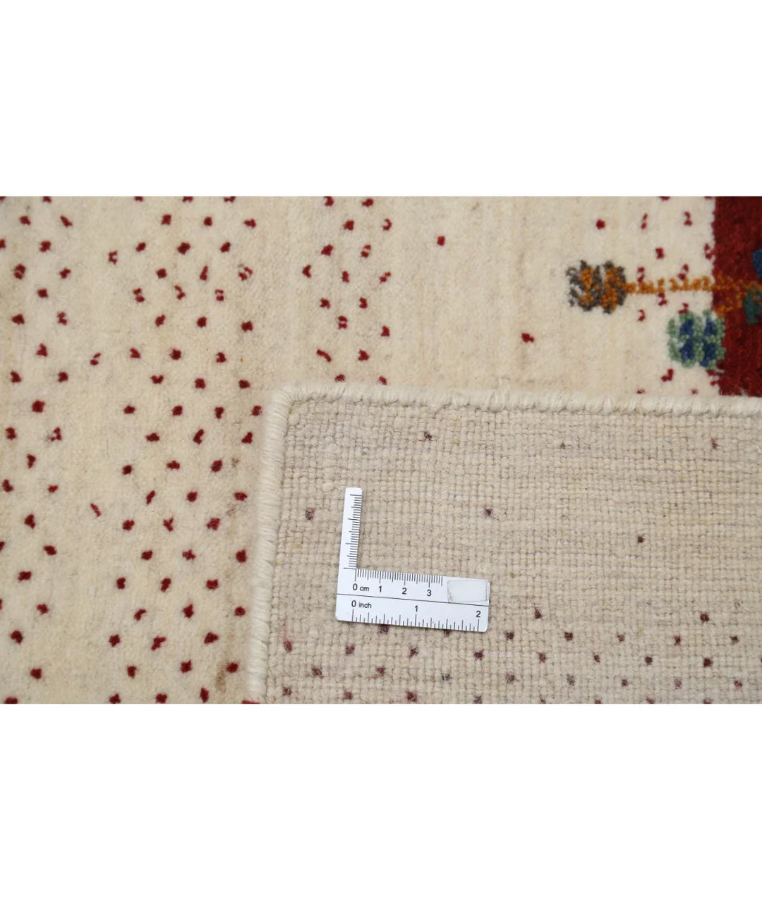 Ivory Indian Oriental Rug 4'9" x 6'6" Hand-Knotted | No. AT74790
