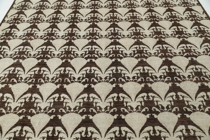 Afghan Ikat Rug 8' 8" x 12' 2" Hand-Knotted | No. AT74839