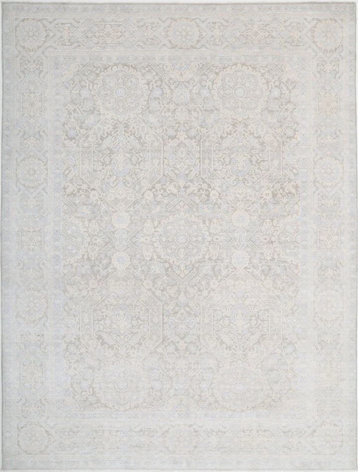 Afghan Tabriz Rug 8' 9" x 11' 10" Hand-Knotted | No. AT74972