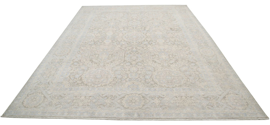 Afghan Tabriz Rug 8' 9" x 11' 10" Hand-Knotted | No. AT74972