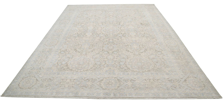 Afghan Tabriz Rug 8' 9" x 11' 10" Hand-Knotted | No. AT74972