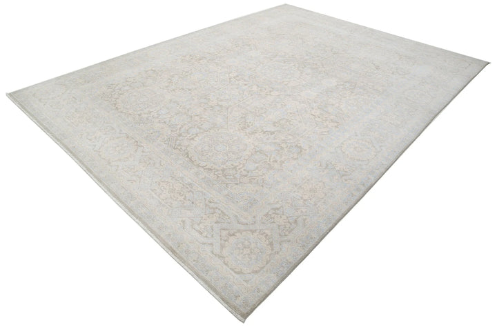 Afghan Tabriz Rug 8' 9" x 11' 10" Hand-Knotted | No. AT74972