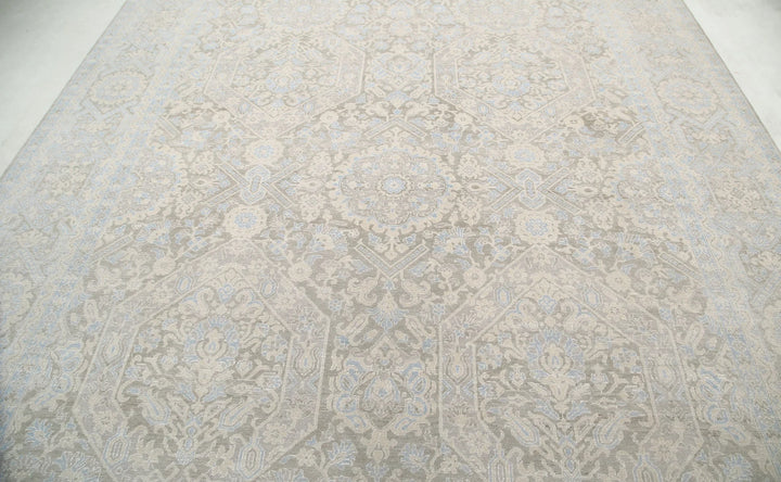 Afghan Tabriz Rug 8' 9" x 11' 10" Hand-Knotted | No. AT74972