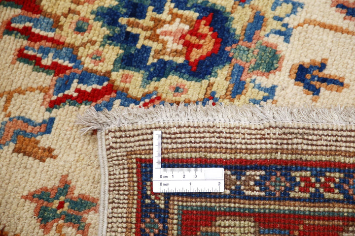 Beige Afghan Ziegler Rug 4' 0" x 6' 7" Hand-Knotted | No. AT75034