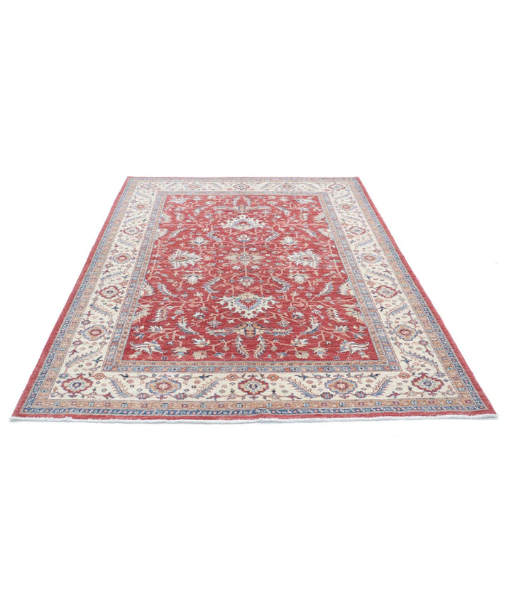 Afghan Ziegler Farhan Rug 5'8" x 7'9" Hand-Knotted | No. AT75089