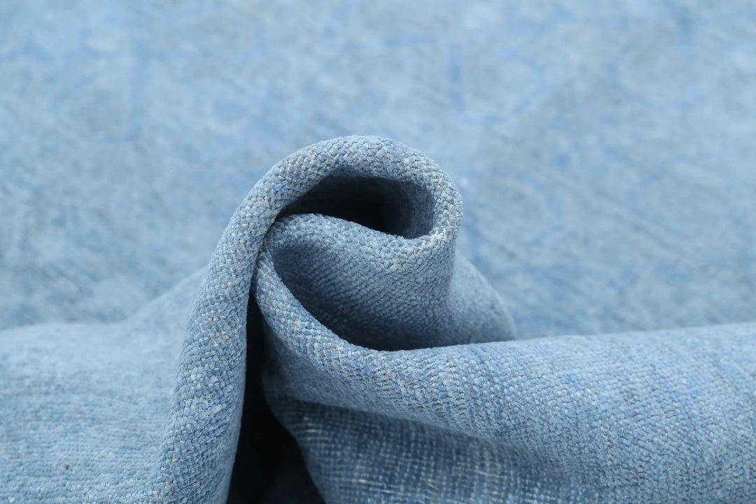 Blue Afghan Overdye Rug 7' 10" x 10' 1" Hand-Knotted | No. AT75127
