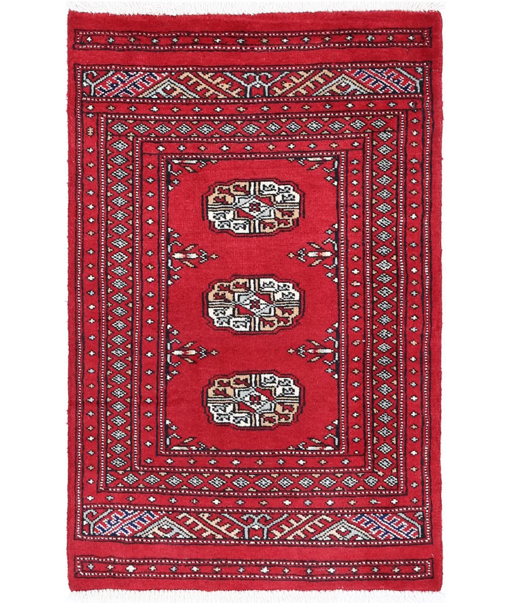 Hand Knotted Tribal Bokhara Wool Rug 2' 0" x 3' 2" - No. AT75166