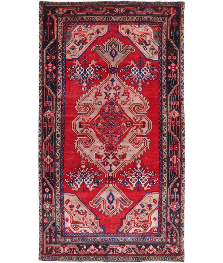 Persian Hamadan Rug 4' 7" x 8' 9" Hand-Knotted | No. AT75166