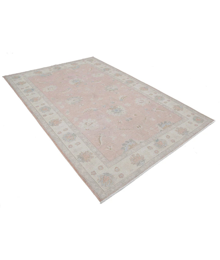 Ivory Afghan Serenity Rug 5' 11" x 8' 11" Hand-Knotted | No. AT75304