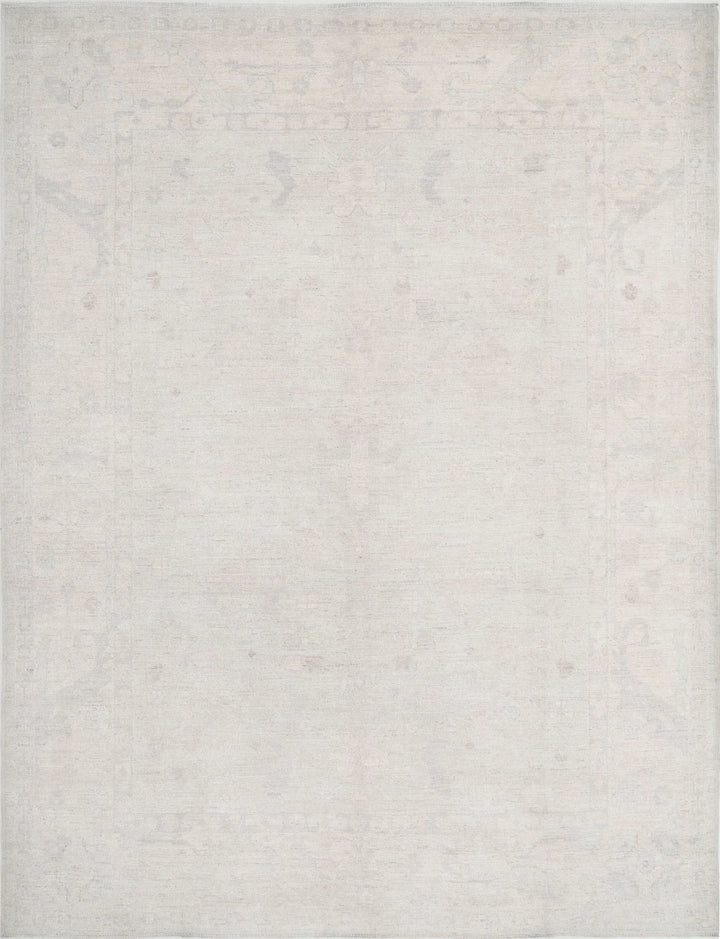 Afghan Oushak Rug 9' 1" x 11' 9" Hand-Knotted | No. AT75335