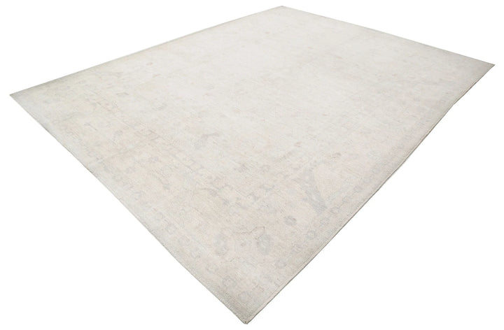 Afghan Oushak Rug 9' 1" x 11' 9" Hand-Knotted | No. AT75335