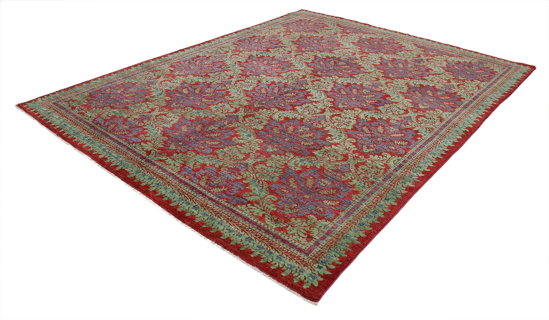 Afghan Ziegler Farhan Rug 7' 10" x 9' 9" Hand-Knotted | No. AT75395