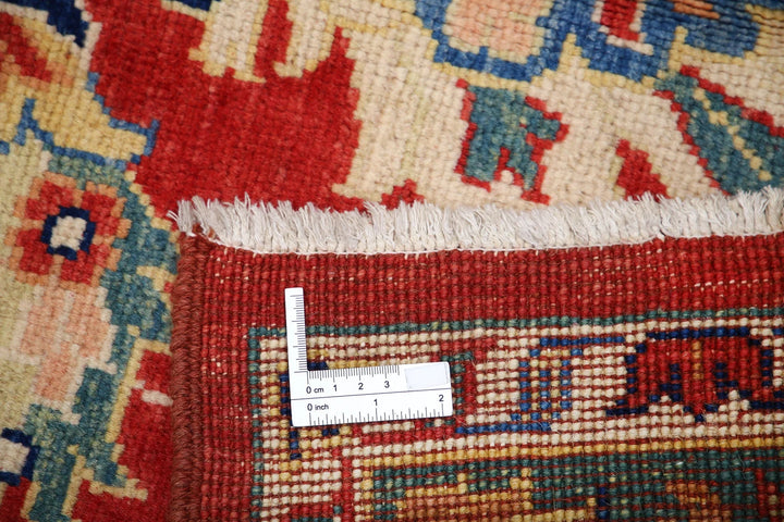 Red Afghan Ziegler Rug 4' 8" x 6' 9" Hand-Knotted | No. AT75425