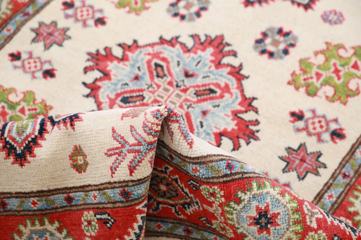 Afghan Kazak Rug 3' 3" x 5' 1" Hand-Knotted | No. AT75441