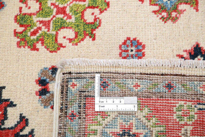 Afghan Kazak Rug 3' 3" x 5' 1" Hand-Knotted | No. AT75441