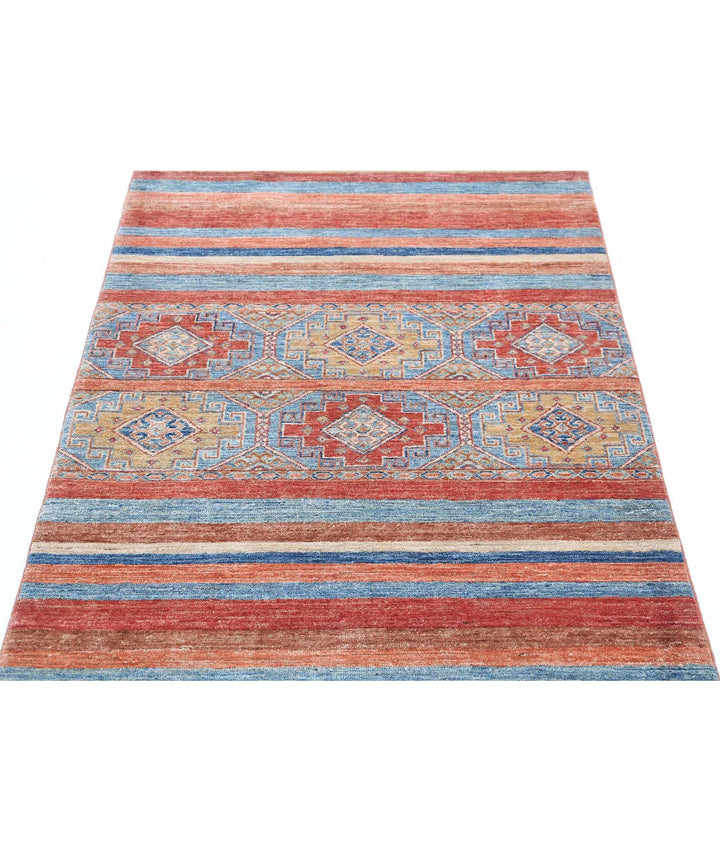 Afghan Khurjeen Rug 3' 0" x 4' 9" Hand-Knotted | No. AT75488