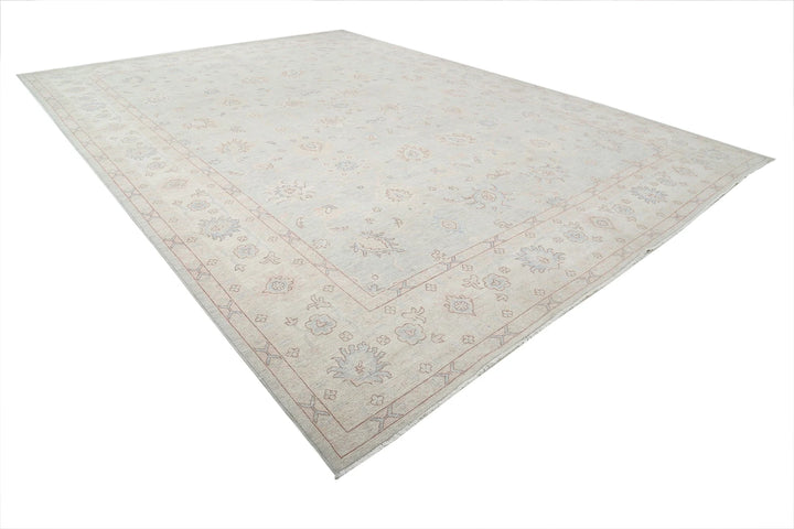 Afghan Oushak Rug 12' 9" x 17' 7" Hand-Knotted | No. AT75537