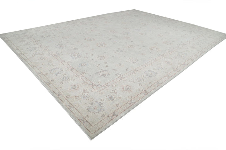 Afghan Oushak Rug 12' 9" x 17' 7" Hand-Knotted | No. AT75537