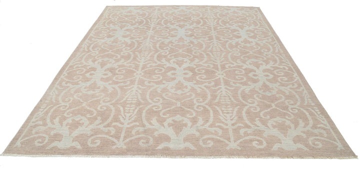Afghan Oushak Rug 8' 1" x 9' 9" Hand-Knotted | No. AT75560
