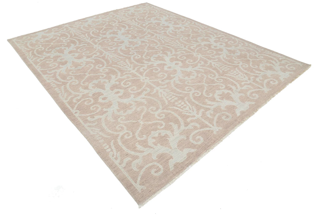 Afghan Oushak Rug 8' 1" x 9' 9" Hand-Knotted | No. AT75560