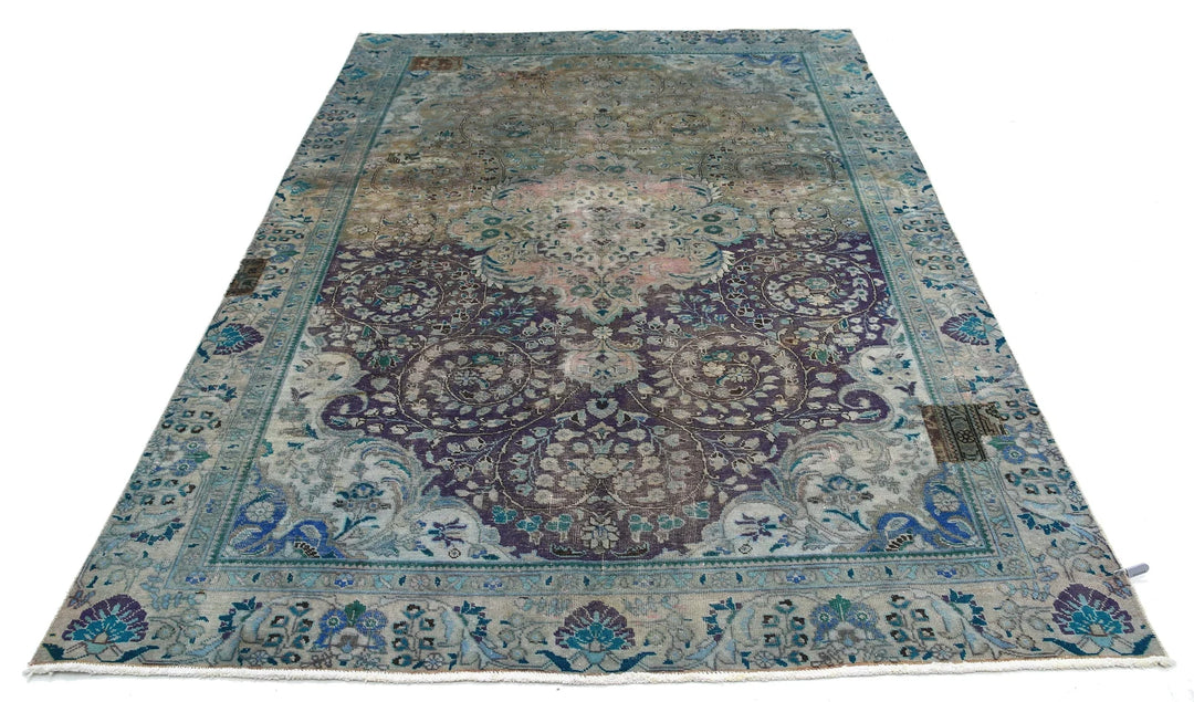 Persian Tabriz Rug 6' 0" x 8' 11" Hand-Knotted | No. AT75570
