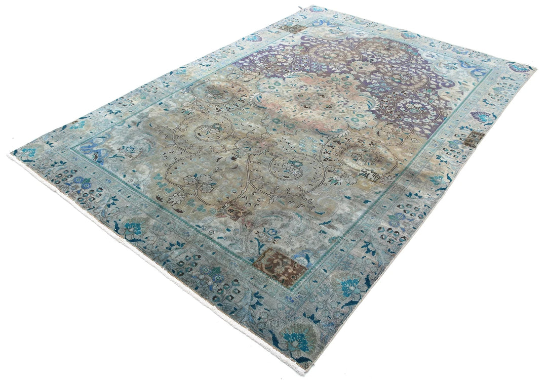 Persian Tabriz Rug 6' 0" x 8' 11" Hand-Knotted | No. AT75570