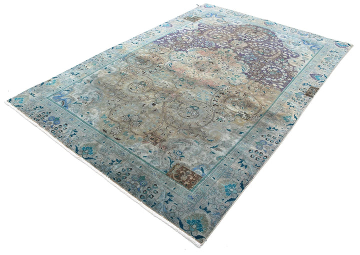 Persian Tabriz Rug 6' 0" x 8' 11" Hand-Knotted | No. AT75570