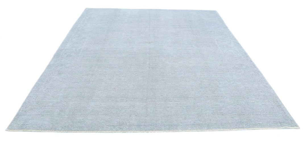 Grey Afghan Overdye Rug 8' 2" x 9' 10" Hand-Knotted | No. AT75579