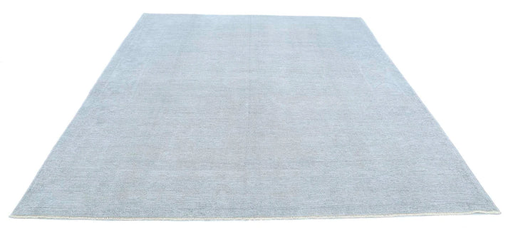 Grey Afghan Overdye Rug 8' 2" x 9' 10" Hand-Knotted | No. AT75579