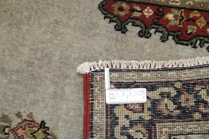 Grey Blue Indian Ziegler Rug 2' 3" x 6' 7" Hand-Knotted | No. AT75676