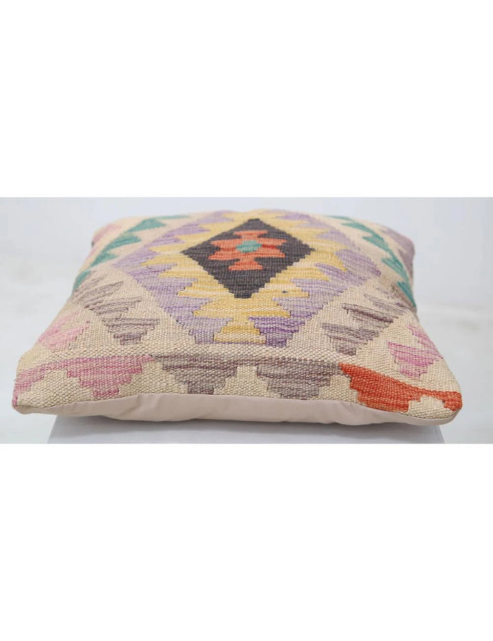 Afghan Tribal Pillow 1' 5" x 1' 5" Hand-Woven | No. AT75706